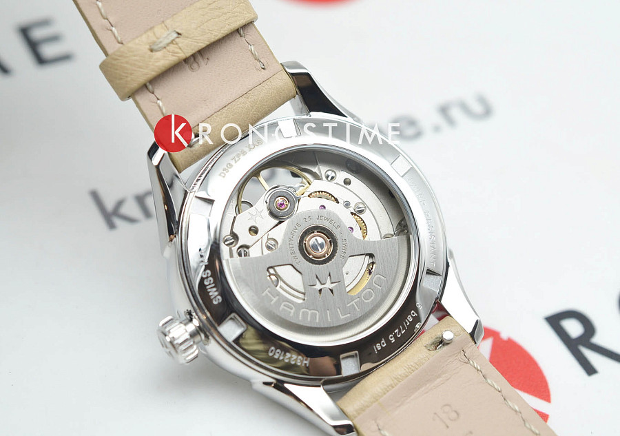 Часы Hamilton Jazzmaster Open Heart Lady Auto H32215840 — женские, кожаный