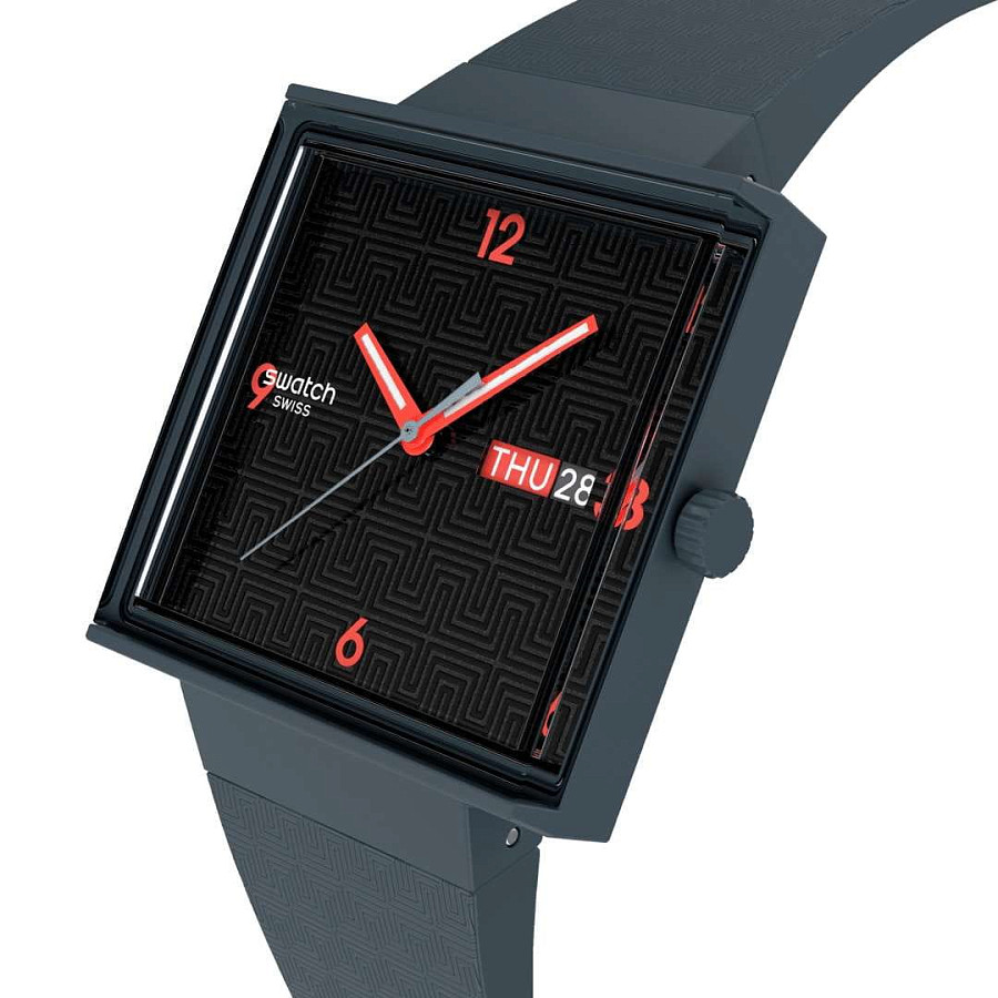 Часы Swatch Squared Off SO34M701 — черный, биокерамика