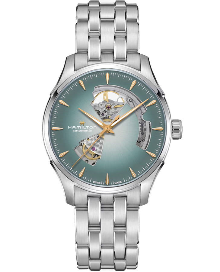 Часы Hamilton Jazzmaster Open Heart Auto H32675141 — мужские, голубой