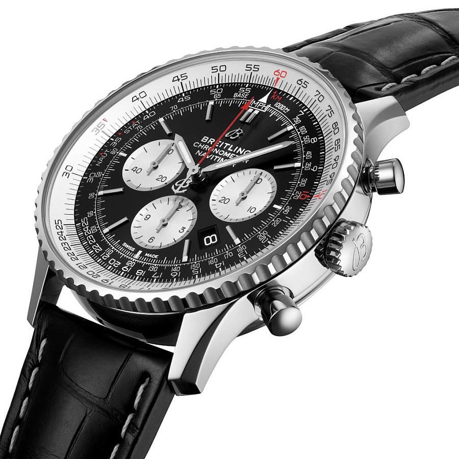 Часы Breitling Navitimer B01 Chronograph 46 AB0127211B1P1 — механические, сталь металл