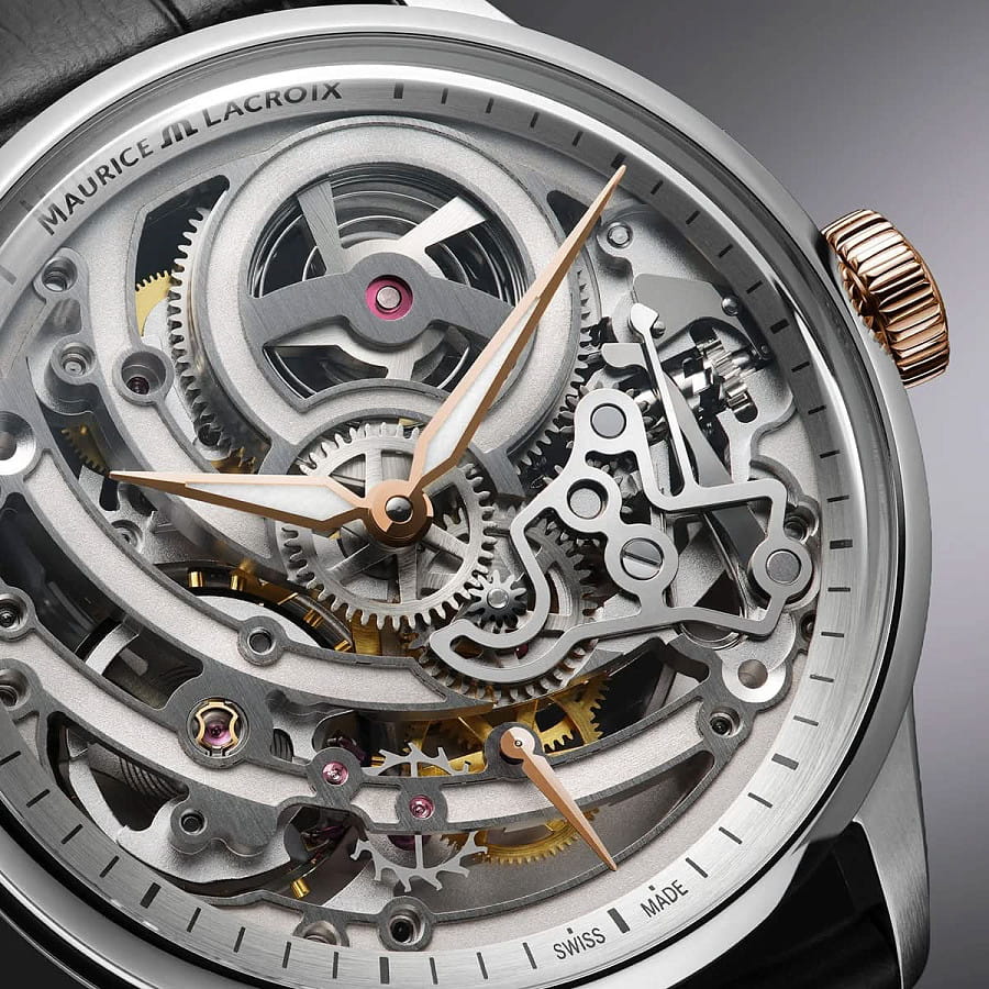 Часы Maurice Lacroix 1975 Master Skeleton 758108-S1S12-002-3 — кожаный, мужские
