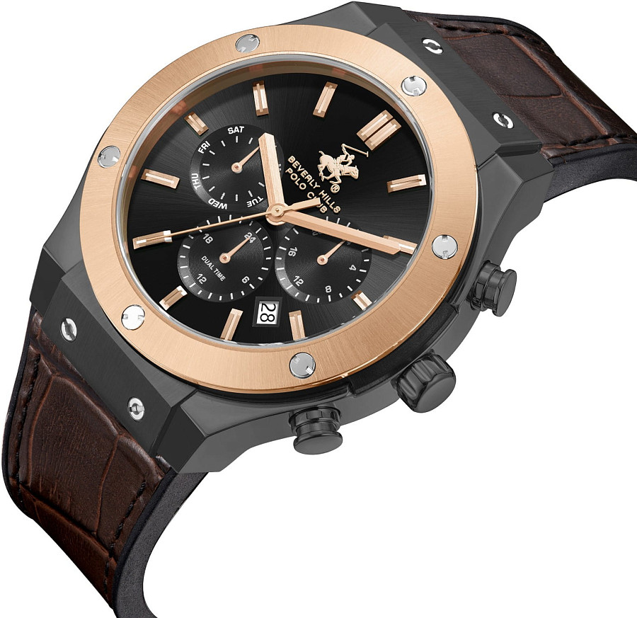 Часы Beverly Hills Polo Club BP3690X.062 — кожа + каучук, мужские