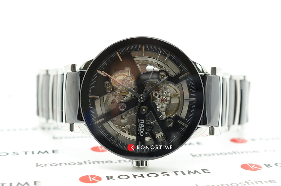 Часы Rado Centrix Automatic Open Heart R30178152 — мужские, сталь + керамические вставки