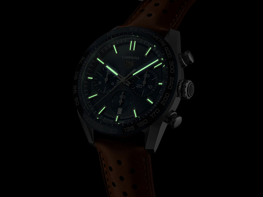 Часы TAG Heuer Carrera CBN2A1A.FC6537 — кожаный, мужские