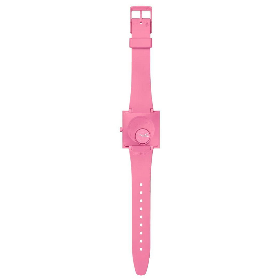 Часы Swatch Square Bioceramic Standard SO34P700 — биоматериал, женские