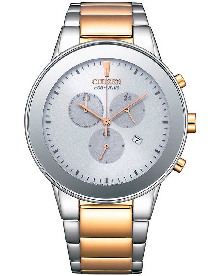 Часы Citizen Eco-Drive AT2244-84A — мужские, серебристый