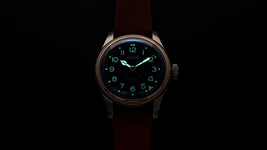 Часы Oris Big Crown Pointer Date 01 754 7741 4365-07 5 20 58 — мужские, кожаный