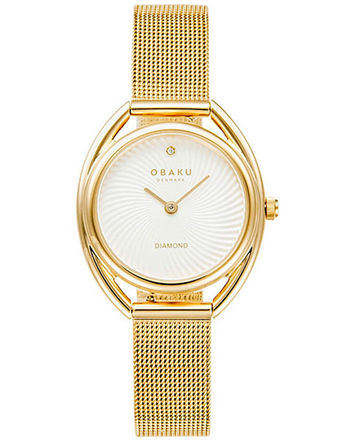 Часы Obaku Diamond V286LXGIMG — женские, белый