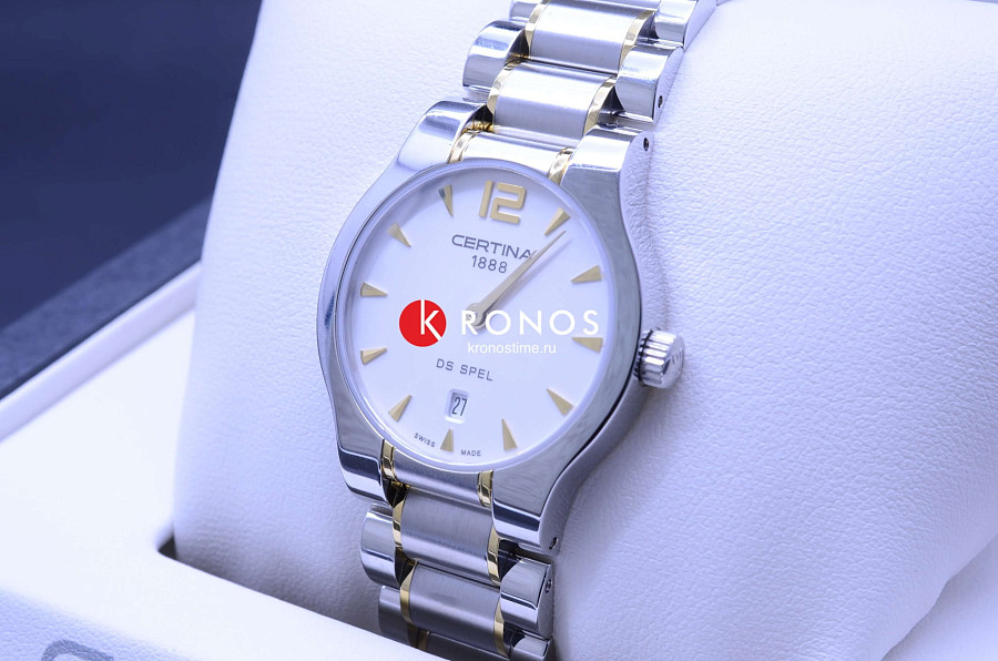 Часы Certina Lady Round C012.209.22.037.00 — женские, сталь c pvd покрытием