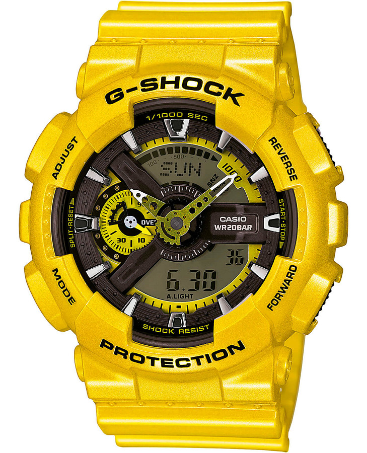 Часы Casio G-Shock GA-110CM-9A — мужские, зеленый
