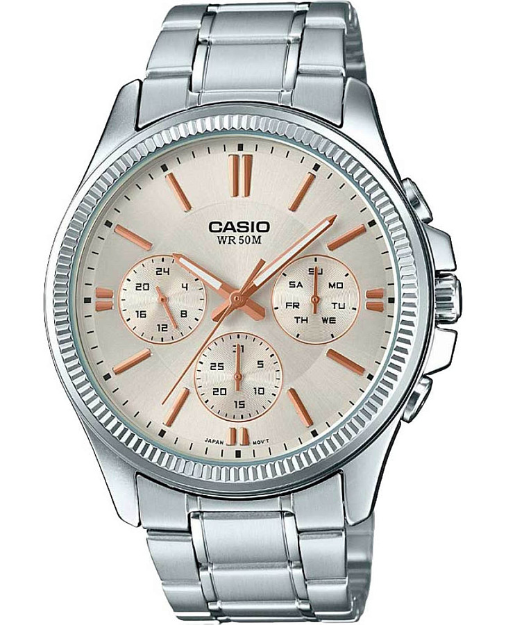 Часы Casio Collection MTP-1375D-7A2VDF (MTP-1375D-7A2) — мужские, бежевый