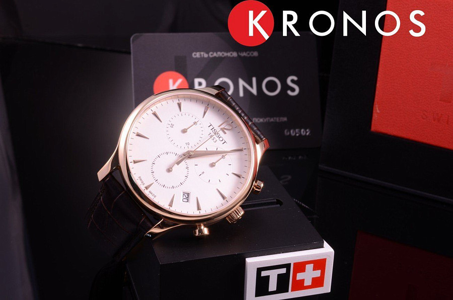 Часы Tissot Tradition Chronograph T063.617.36.037.00 — мужские, кожаный