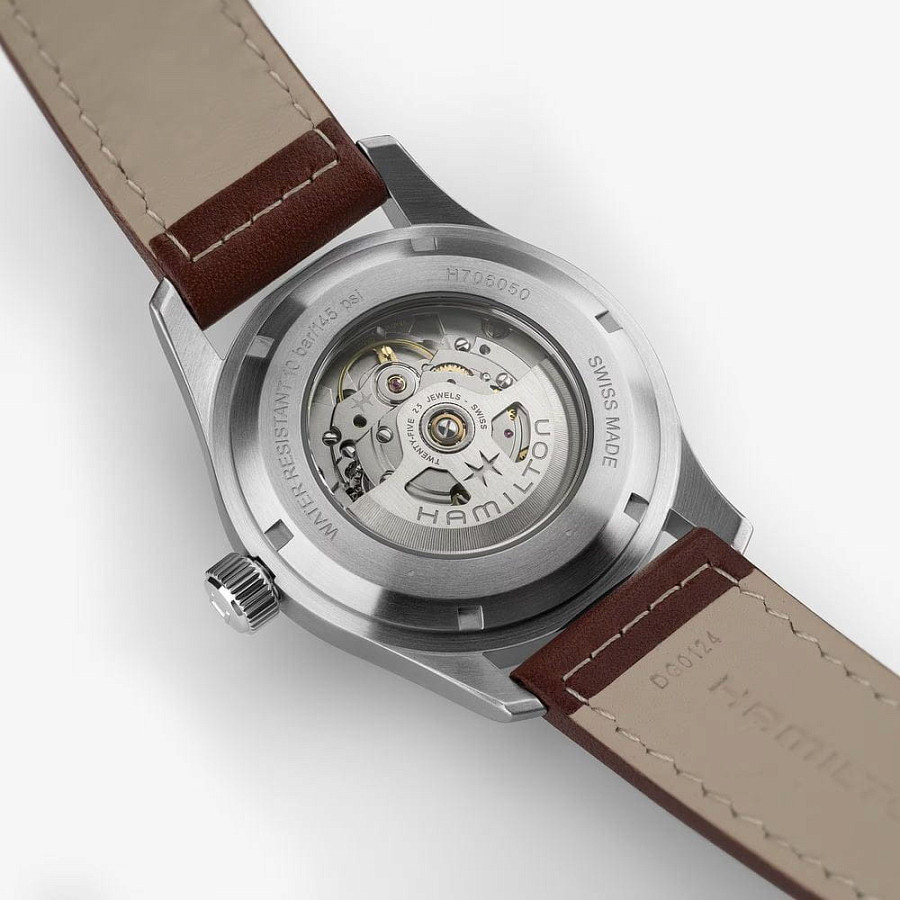 Часы Hamilton Khaki Field Auto H70605560 — сталь, кожаный