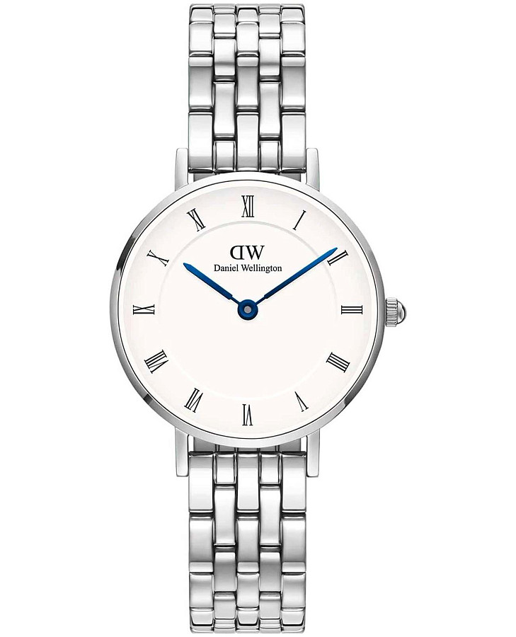 Часы Daniel Wellington Petite Roman Numerals 5-Link Silver DW00100685 — женские, белый