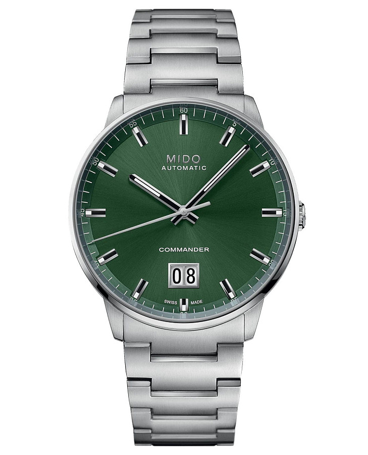 Часы Mido Commander Big Date M021.626.11.091.00 — мужские, зеленый