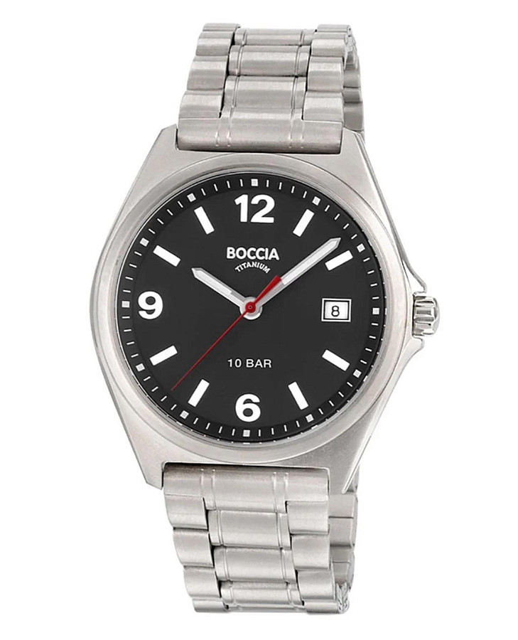 Часы Boccia Titanium 3663-01 — мужские, черный