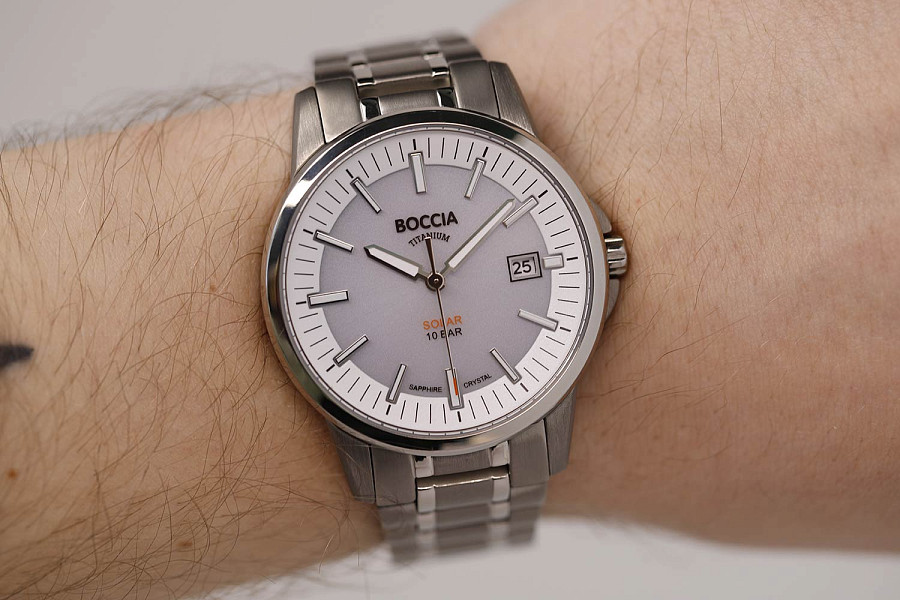 Часы Boccia Titanium 3643-03 — кварцевые, металл титан