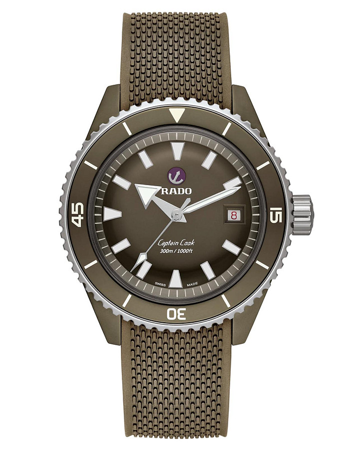 Часы Rado Captain Cook High-Tech Ceramic Diver R32130318 — мужские, зеленый
