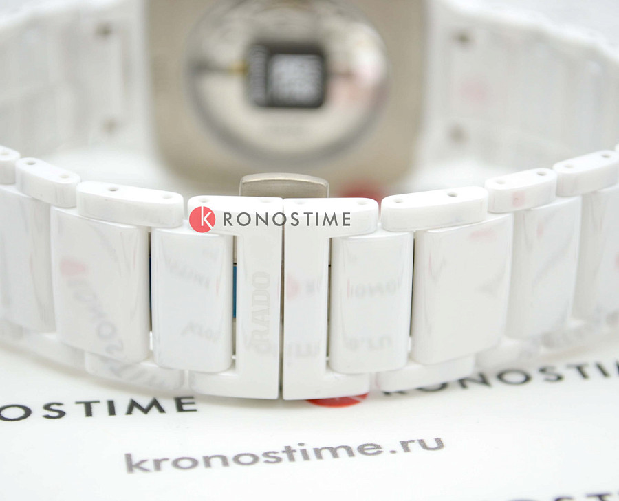 Часы Rado True Square Automatic Open Heart R27073012 — мужские, высокотехнологичная керамика + титан