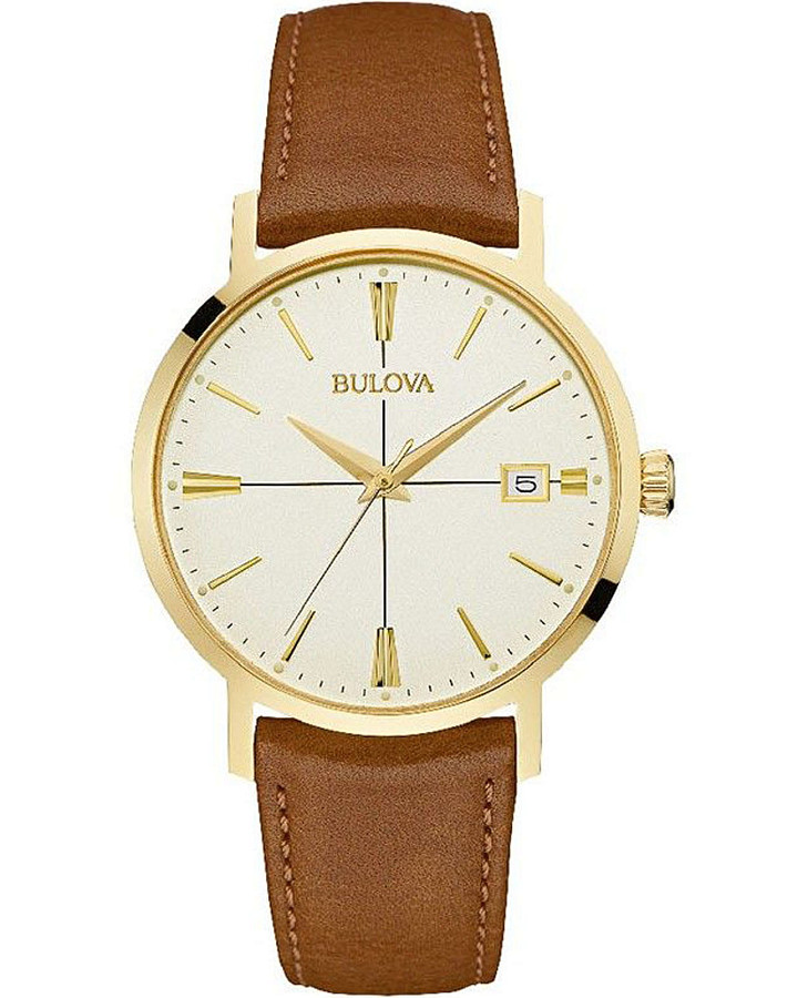 Часы Bulova Classic 97B151 — мужские, бежевый