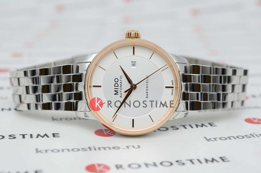 Часы Mido Baroncelli Signature Lady M037.207.21.031.00 — механические, сталь металл