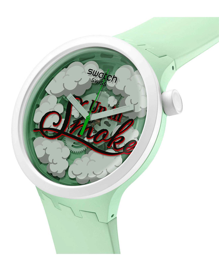 Часы Swatch Big Bold Bioceramic Lacquered SB03Z103 — биокерамика, Швейцария
