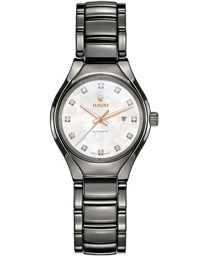 Часы Rado True Automatic Diamonds R27243902 — женские, перламутровый
