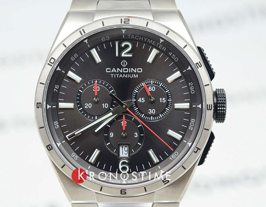 Часы Candino Titanium Chrono C4603/P — титан металл, Швейцария