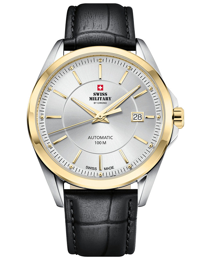 Часы Swiss Military by Chrono Automatic Collection SMA34085.16 — мужские, серебристый
