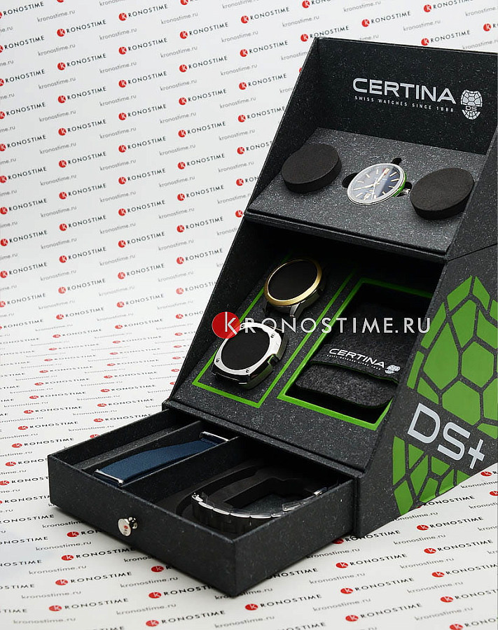 Часы Certina DS+ C041.407.19.041.01 — синий, металл сталь