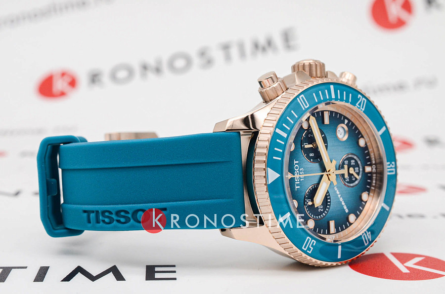 Часы Tissot Seastar 1000 Quartz Chronograph 38mm T120.217.37.041.00 — сталь металл, Швейцария