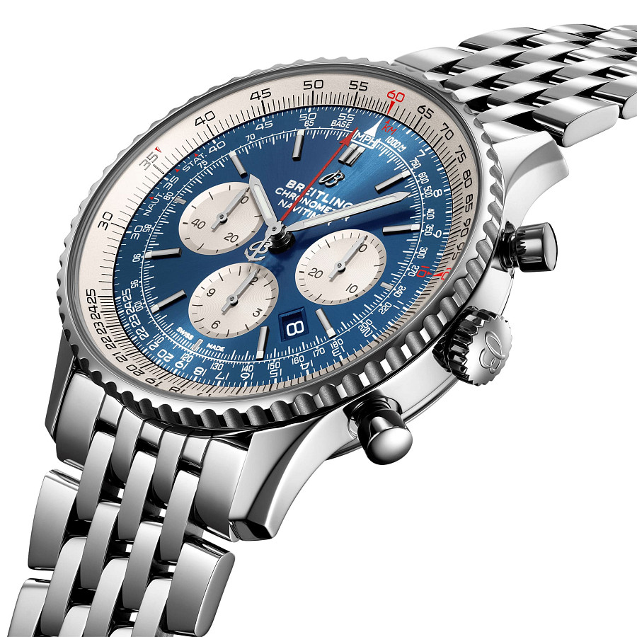 Часы Breitling Navitimer B01 Chronograph 46 AB0127211C1A1 — механические, сталь металл