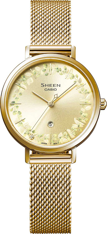 Часы Casio Sheen SHE-4539FGM-9A — кварцевые, металл сталь