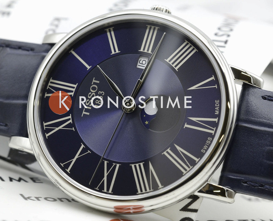 Часы Tissot Carson Premium Gent Moonphase T122.423.16.043.00 — кварцевые, Швейцария, мужские
