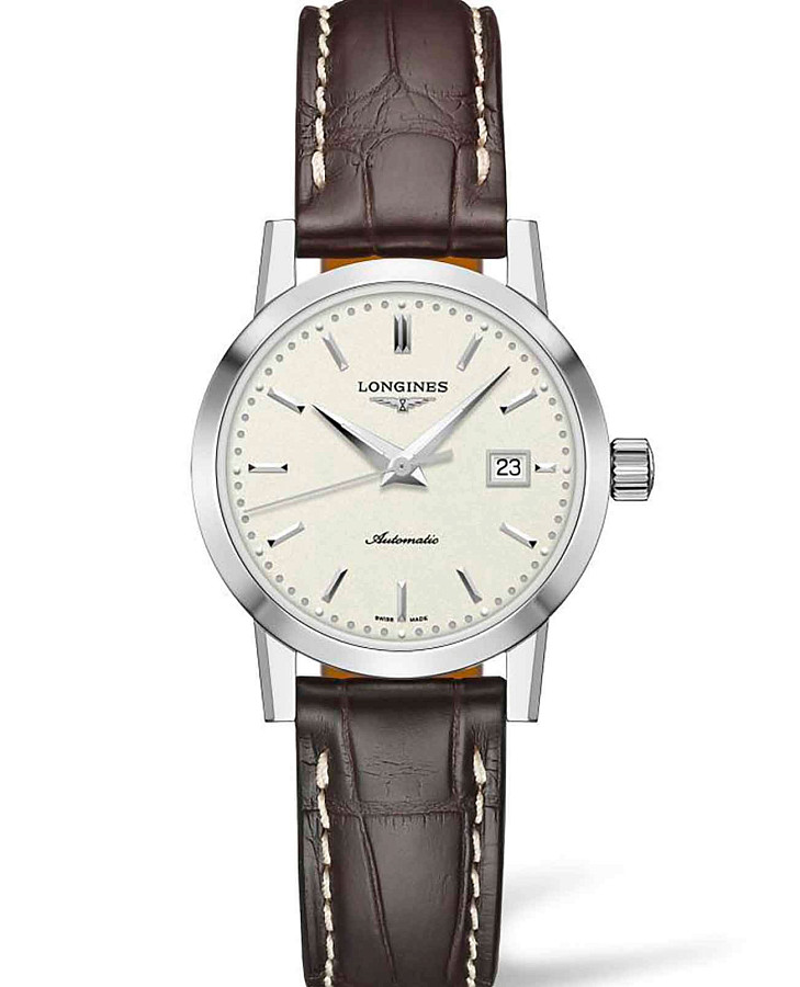 Часы Longines 1832 L4.325.4.92.2 — женские, белый