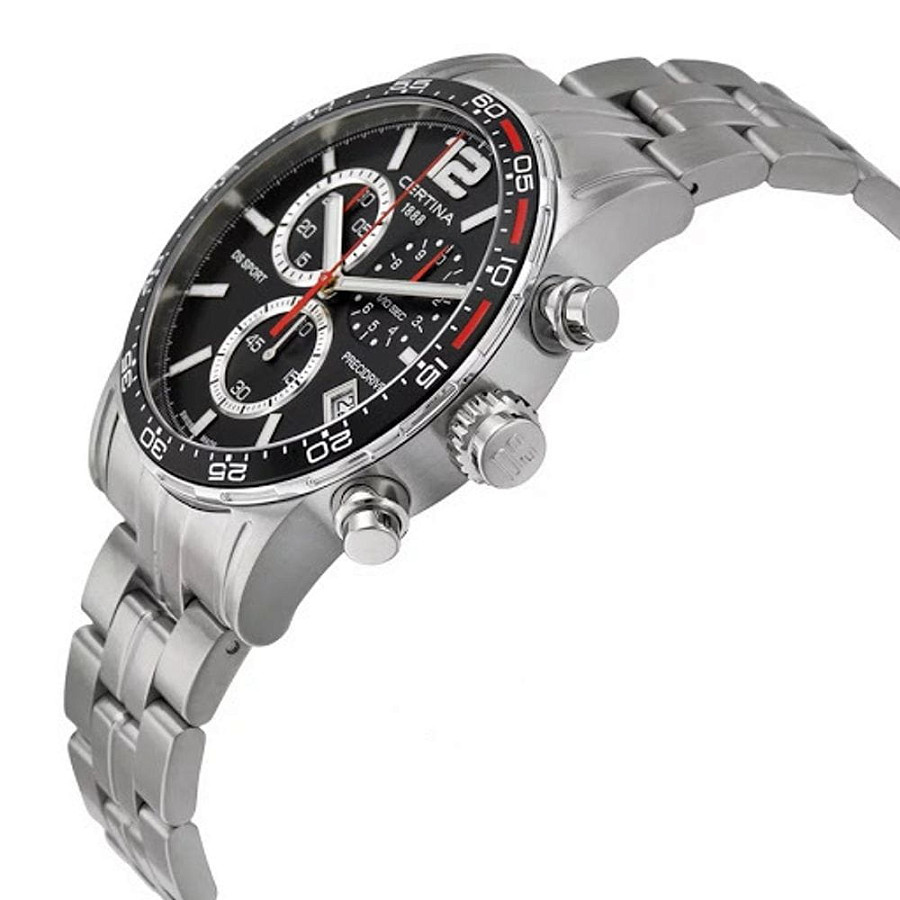 Часы Certina DS Sport Chronograph 1/10 sec C027.417.11.057.02 — сталь металл, Швейцария