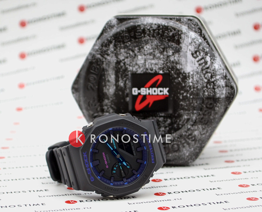 Часы Casio G-Shock Virtual Blue GA-2100VB-1ADR (GA-2100VB-1A) — Япония, мужские