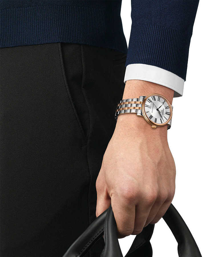 Часы Tissot Carson Premium Powermatic 80 T122.407.22.033.00 — механические, металл сталь
