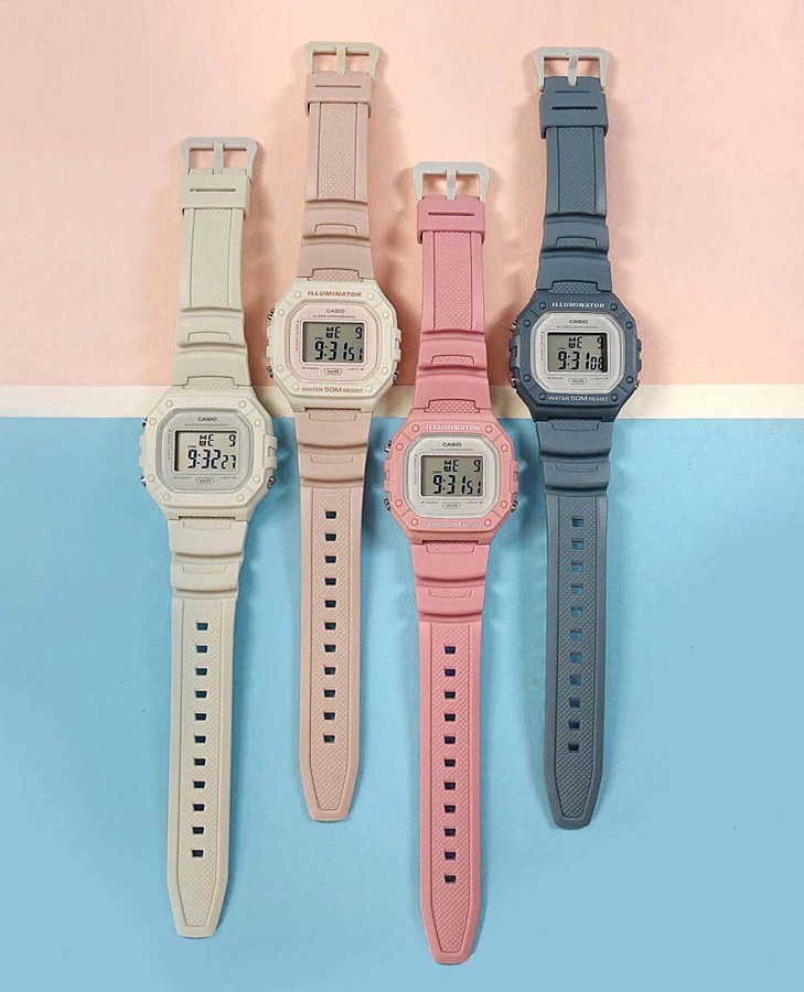 Часы Casio Collection W-218HC-4A2VEF — мужские, пластик