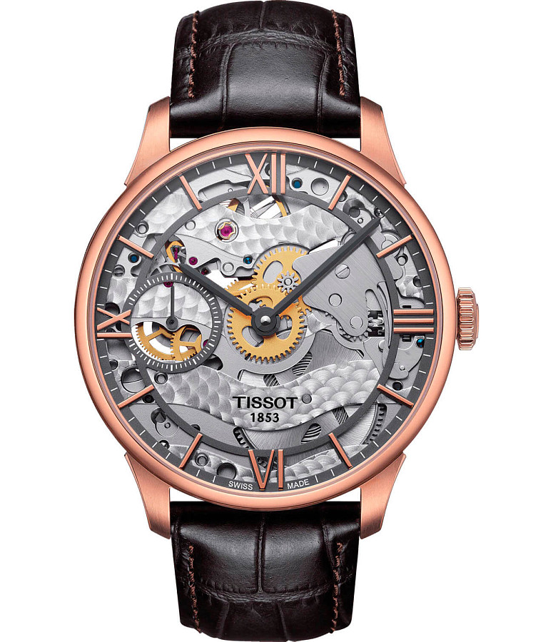 Часы Tissot Chemin des Tourelles Squelette T099.405.36.418.00 — мужские, серый