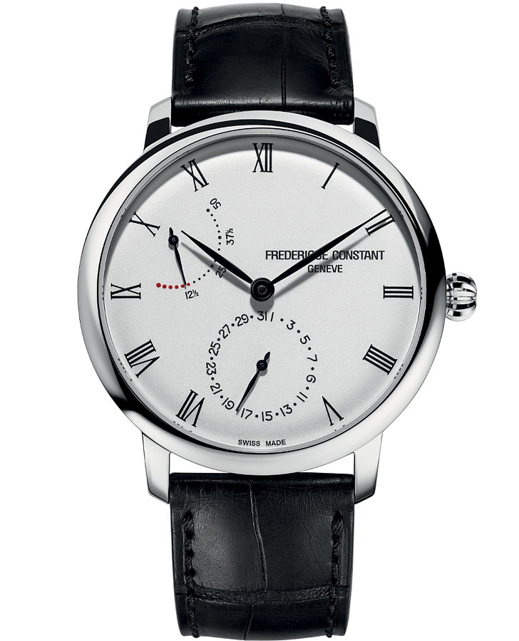 Часы Frederique Constant Slimline Power Reserve Manufacture FC-723WR3S6 — мужские, белый