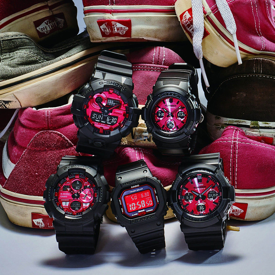 Часы Casio G-Shock GAW-100AR-1A — красный, пластик