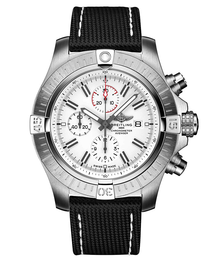Часы Breitling Super Avenger Chronograph 48 A133751A1A1X2 — мужские, белый