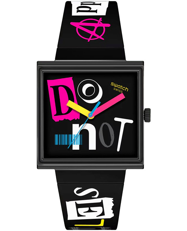 Часы Swatch Pierced Edge SO34B100 — мужские, цветной