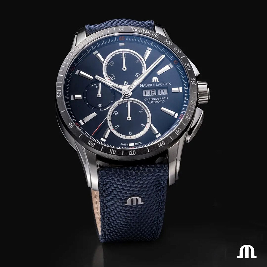 Часы Maurice Lacroix Pontos Chronograph 43mm PT6038-SSL2H-430-C — металл сталь, Швейцария
