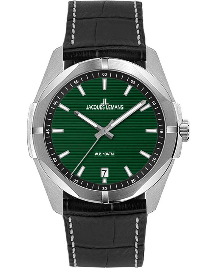 Часы Jacques Lemans Melbourne 1-2178D — мужские, зеленый