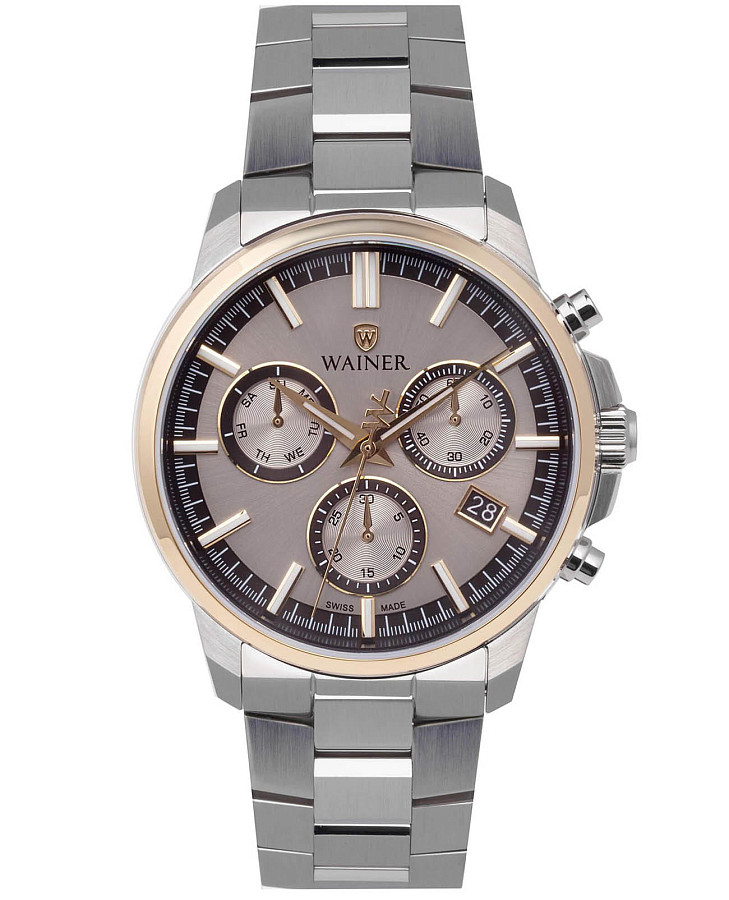 Часы Wainer Classic WA.16200-D — мужские, бежевый