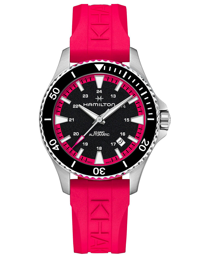 Часы Hamilton Khaki Navy Scuba Auto H82395330 — мужские, черный