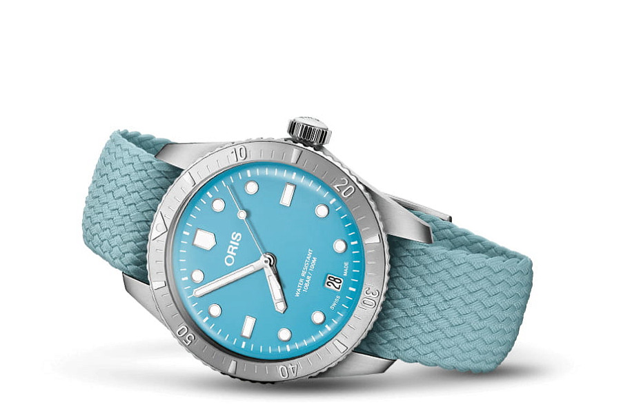 Часы Oris Divers Sixty‑Five 'Cotton Candy' 01 733 7771 4055-07 3 19 02S — механические, сталь