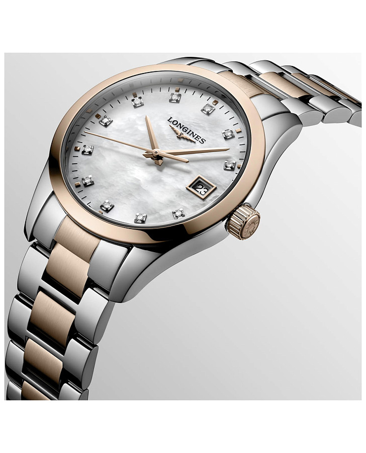 Часы Longines Conquest Classic L2.386.3.87.7 — перламутровый, сталь металл